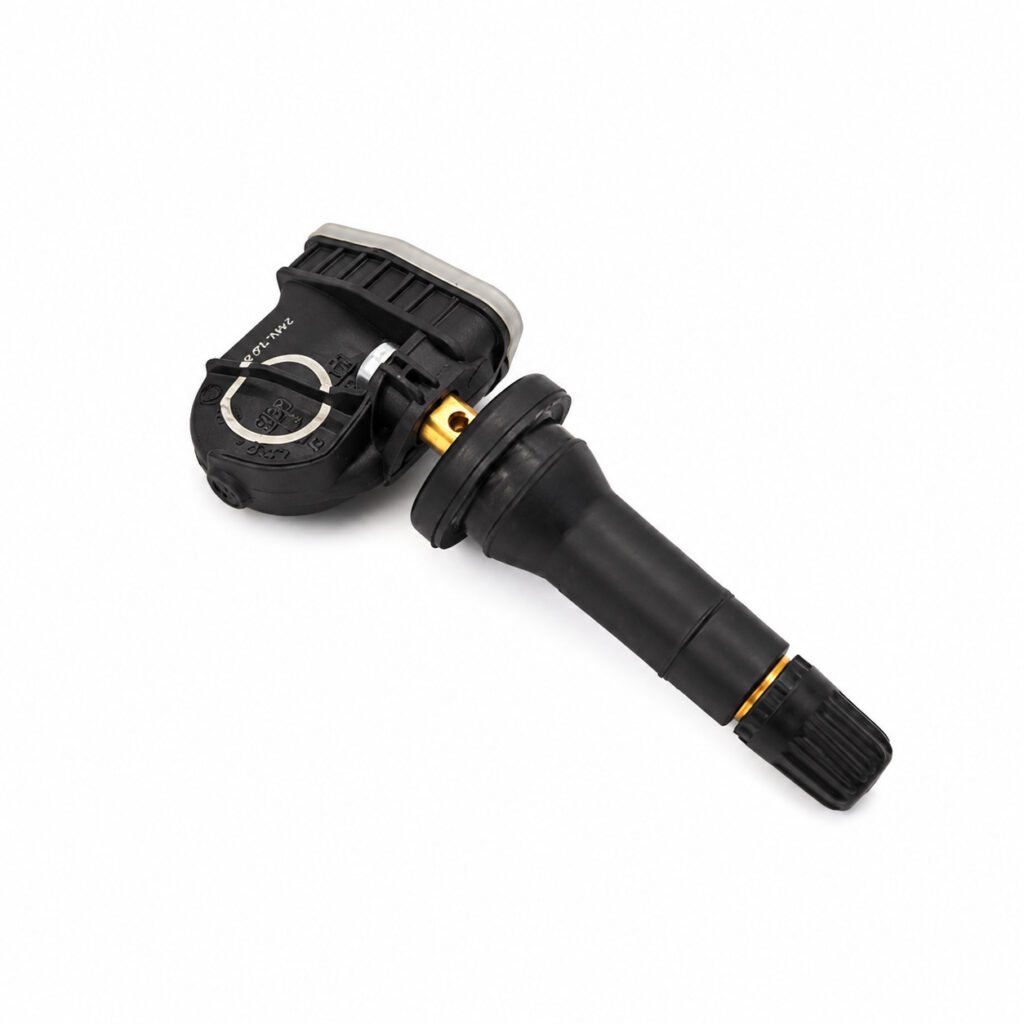 Close‑up view OEM TPMS sensor F2GZ1A189A vehicle tire pressure sensor
